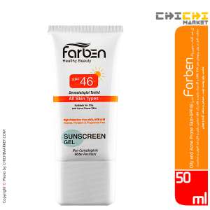 ژل ضد آفتاب بدون رنگ فاربن مدل Oily and Acne Prone Skin-SPF46