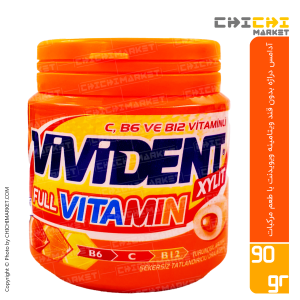 آدامس دراژه بدون قند ویتامینه ویویدنت با طعم مرکبات مدل FULL VITAMIN