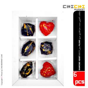 شکلات کادویی دست ساز فانتزی سری FILLING مدل DIAMOND  HEART ABST2